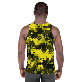 Hex-A-Gone Yellow Unisex Tank Top