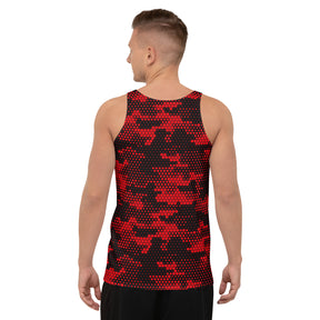 Blood Red Fabian Camo Unisex Tank Top