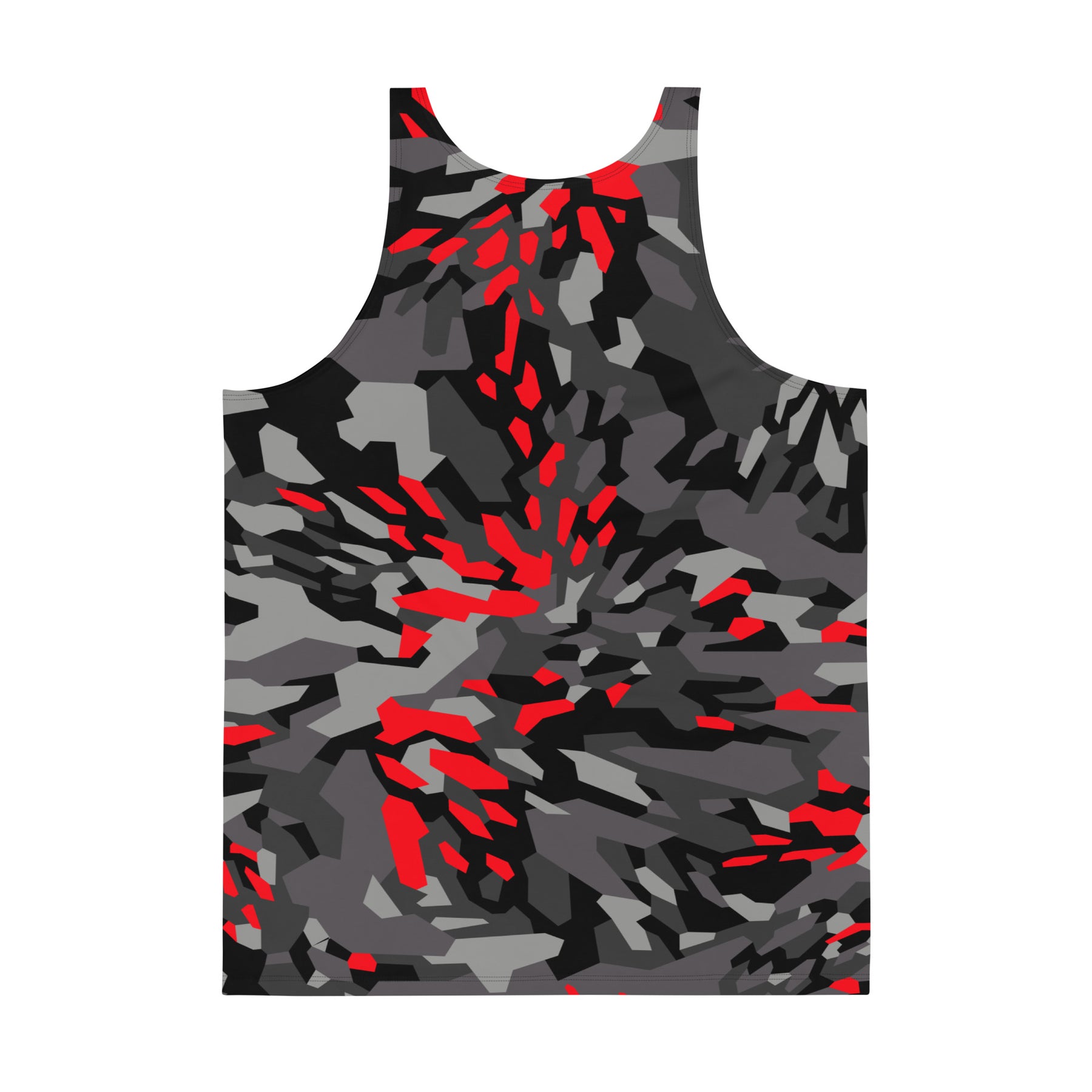 Blood Red Fracture Camo Unisex Tank Top