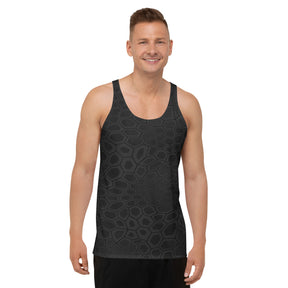 Black Kryptography Unisex Tank Top