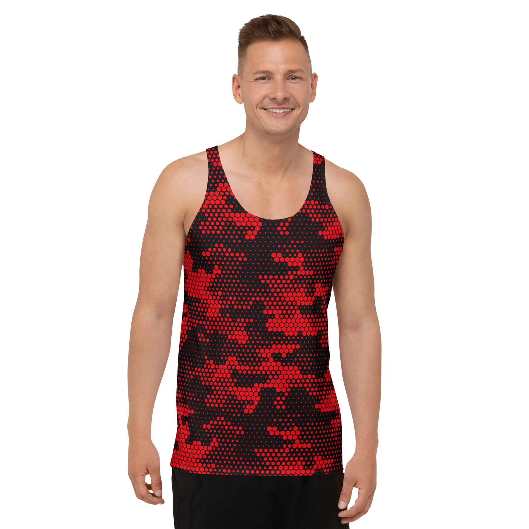 Blood Red Fabian Camo Unisex Tank Top