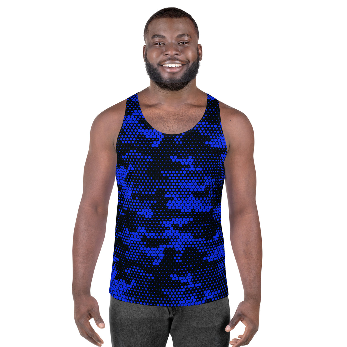 Blue Fabian Camo Unisex Tank Top