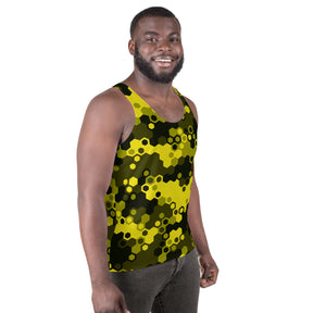 Hex-A-Gone Yellow Unisex Tank Top