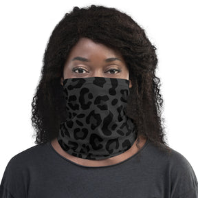 Grey Classic Leopard Neck Gaiter