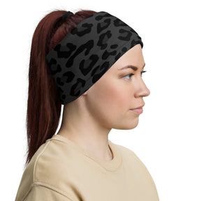 Grey Classic Leopard Neck Gaiter