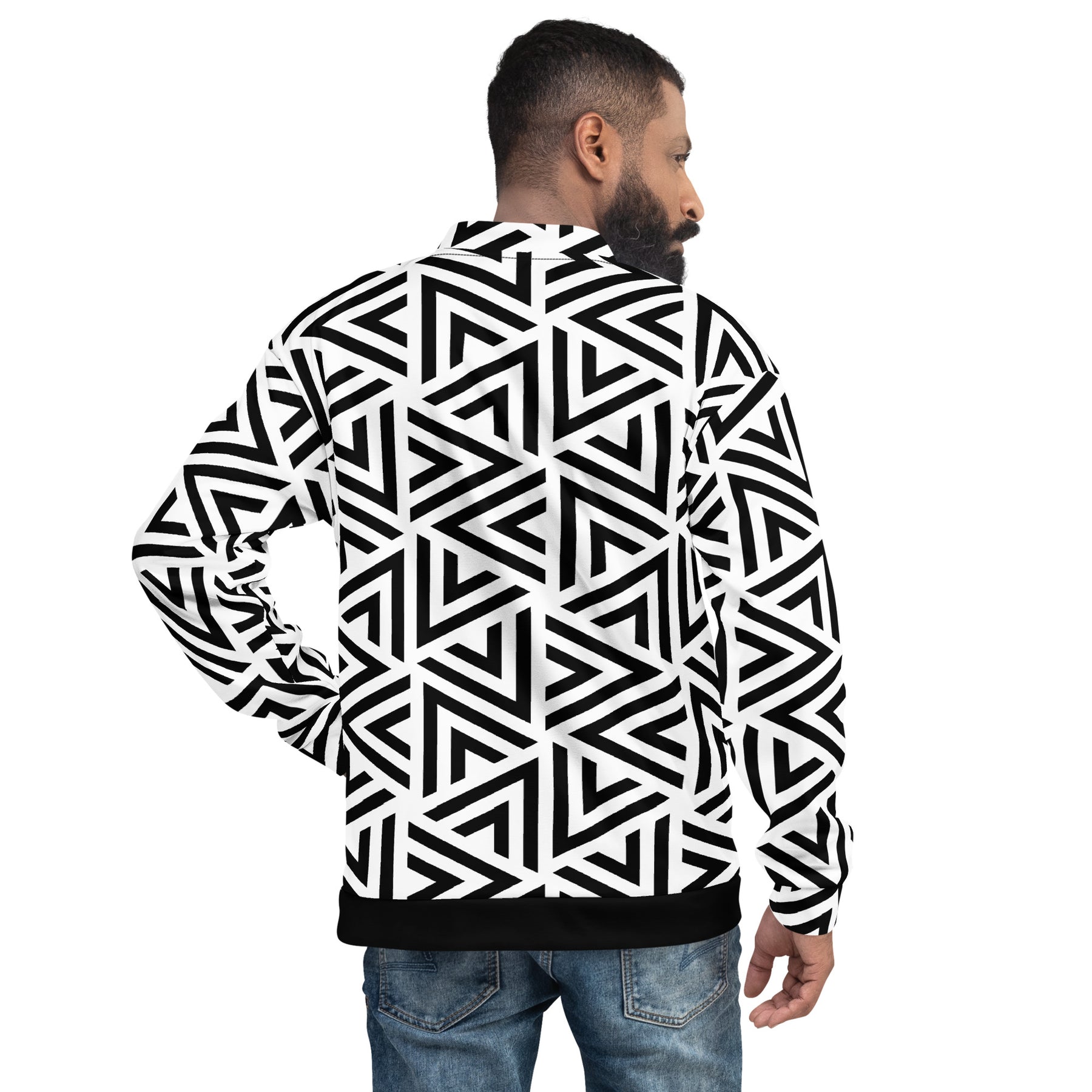 White Modern Teepee Unisex Bomber Jacket