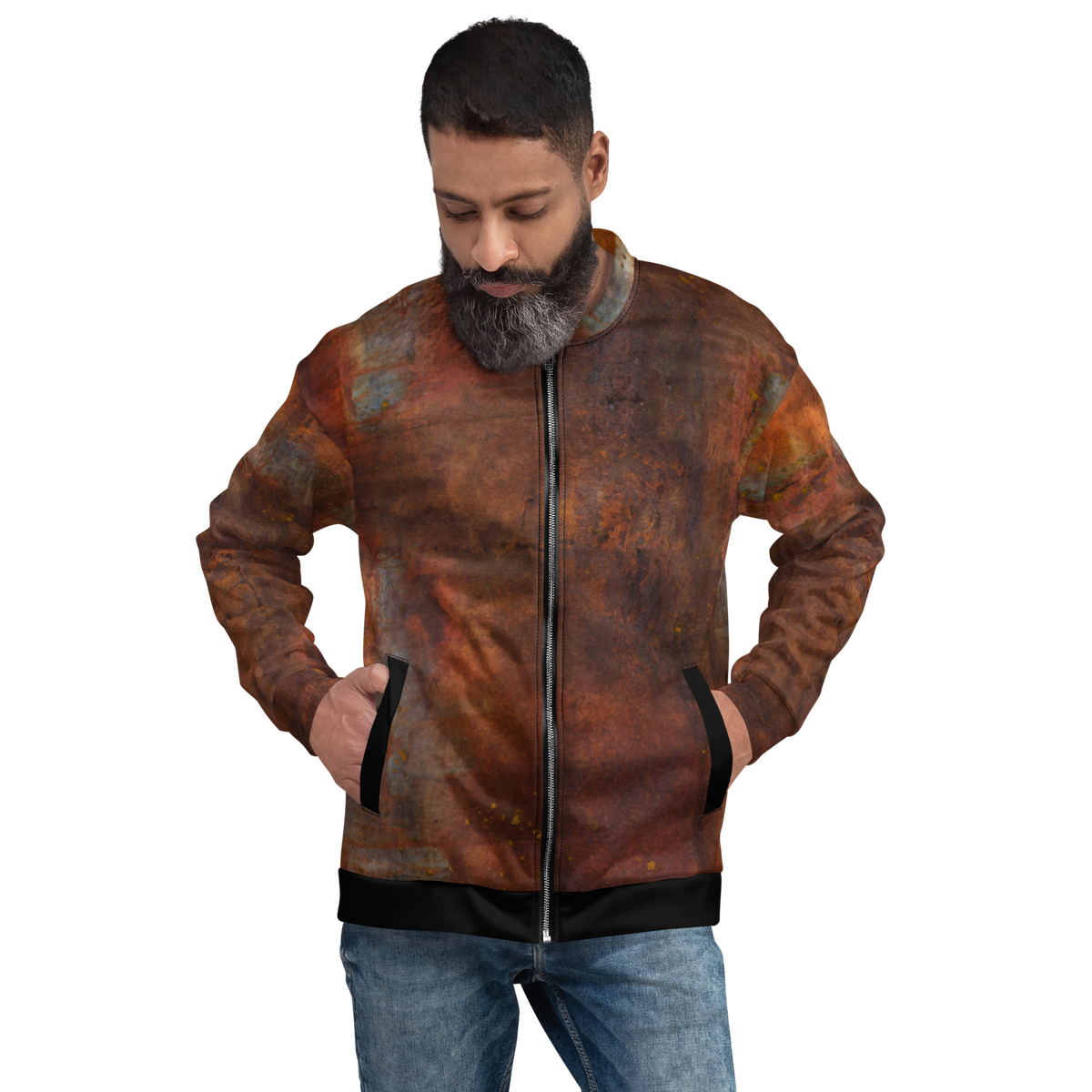 Full Patina Unisex Bomber Jacket