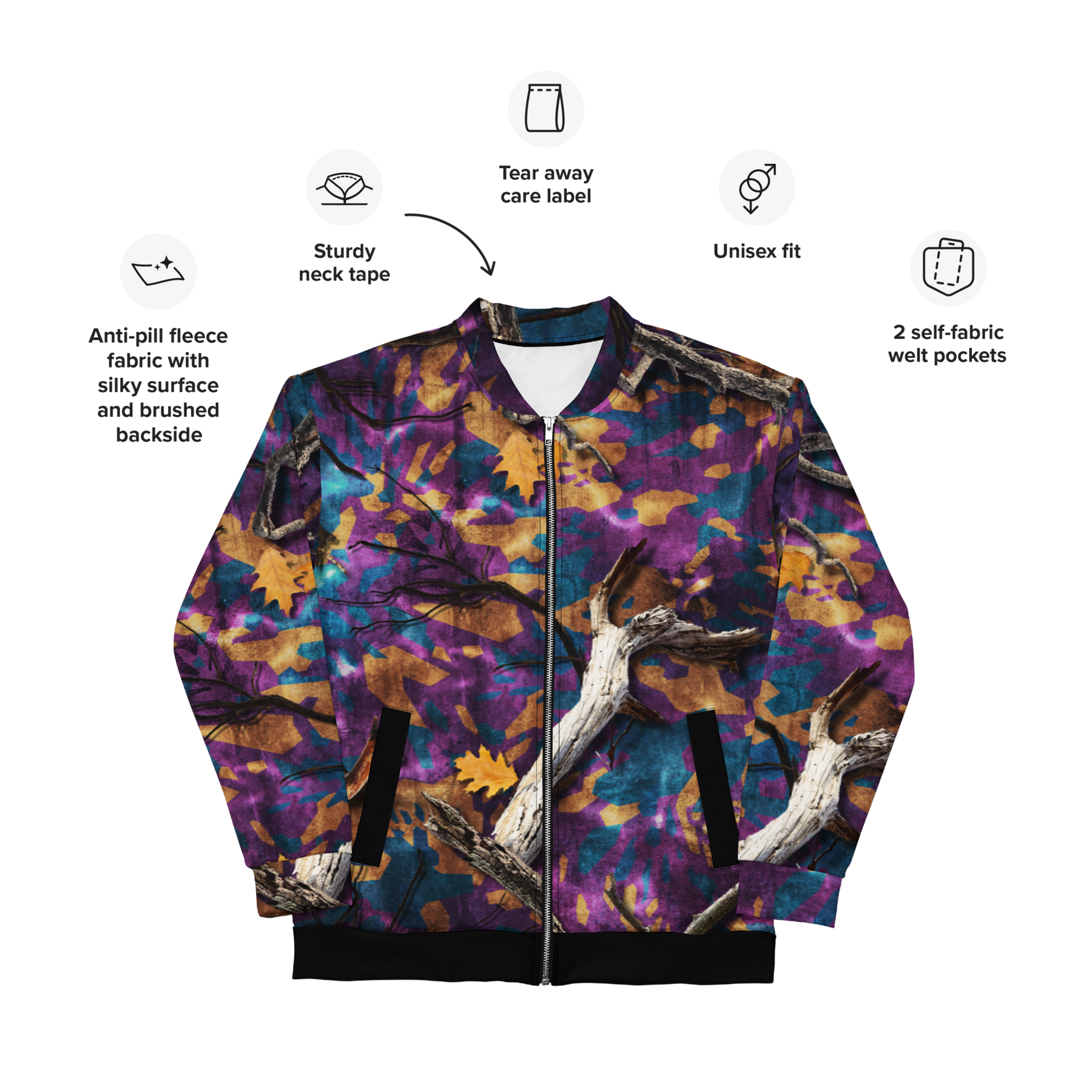 Deadwood Mardi Gras Unisex Bomber Jacket