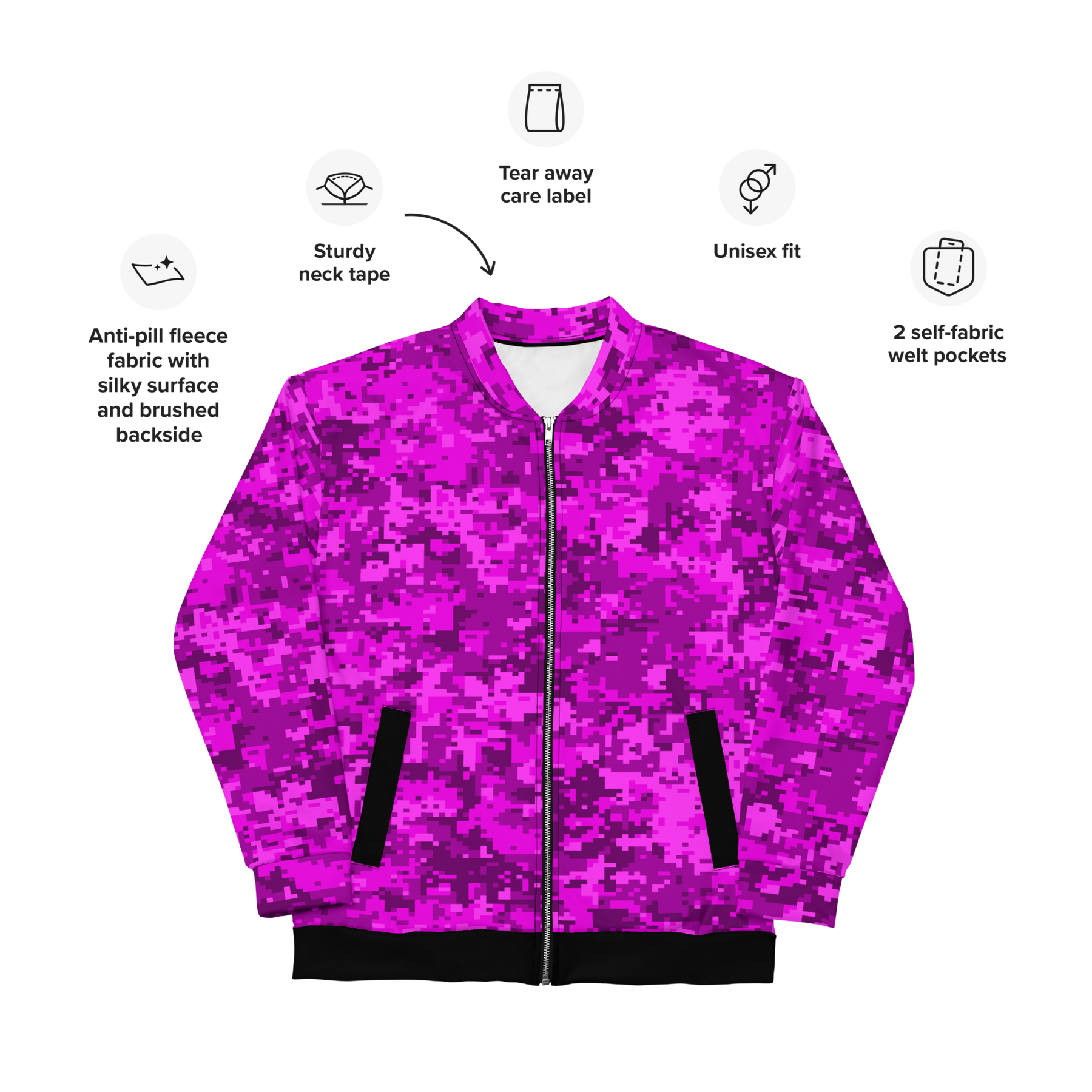 Amethyst Digies Unisex Bomber Jacket