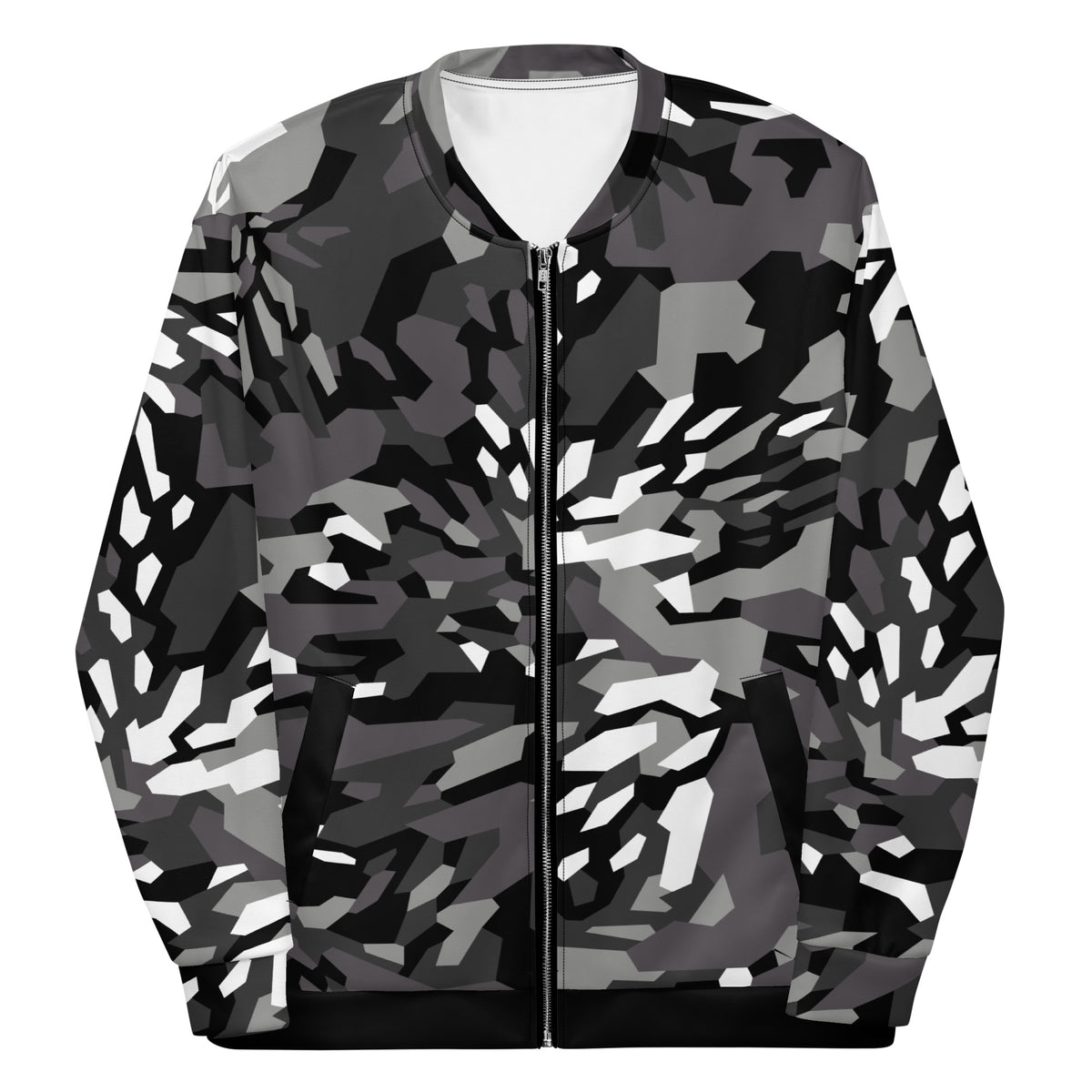 Arctic Fracture Camo Unisex Bomber Jacket