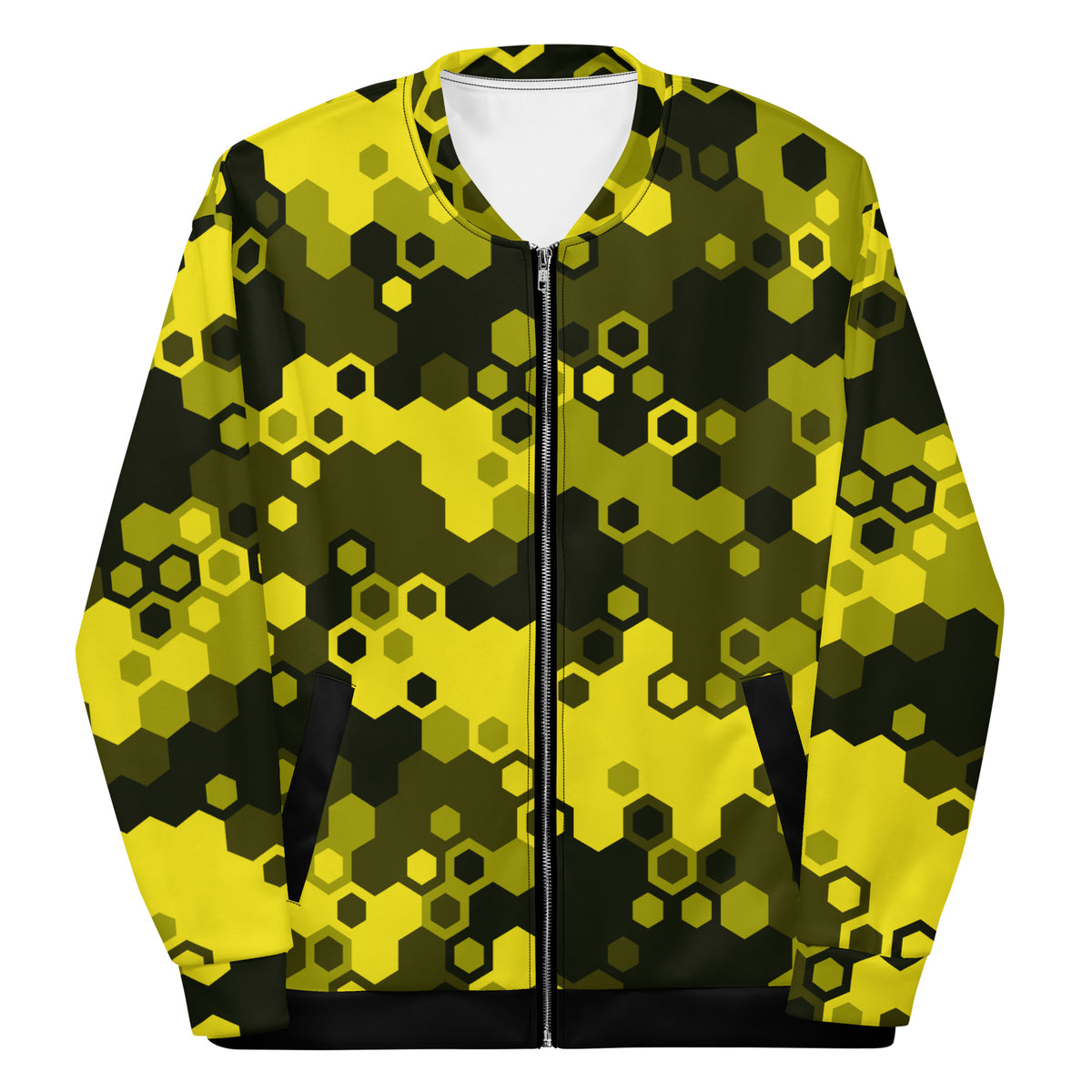 Hex-A-Gone Yellow Unisex Bomber Jacket