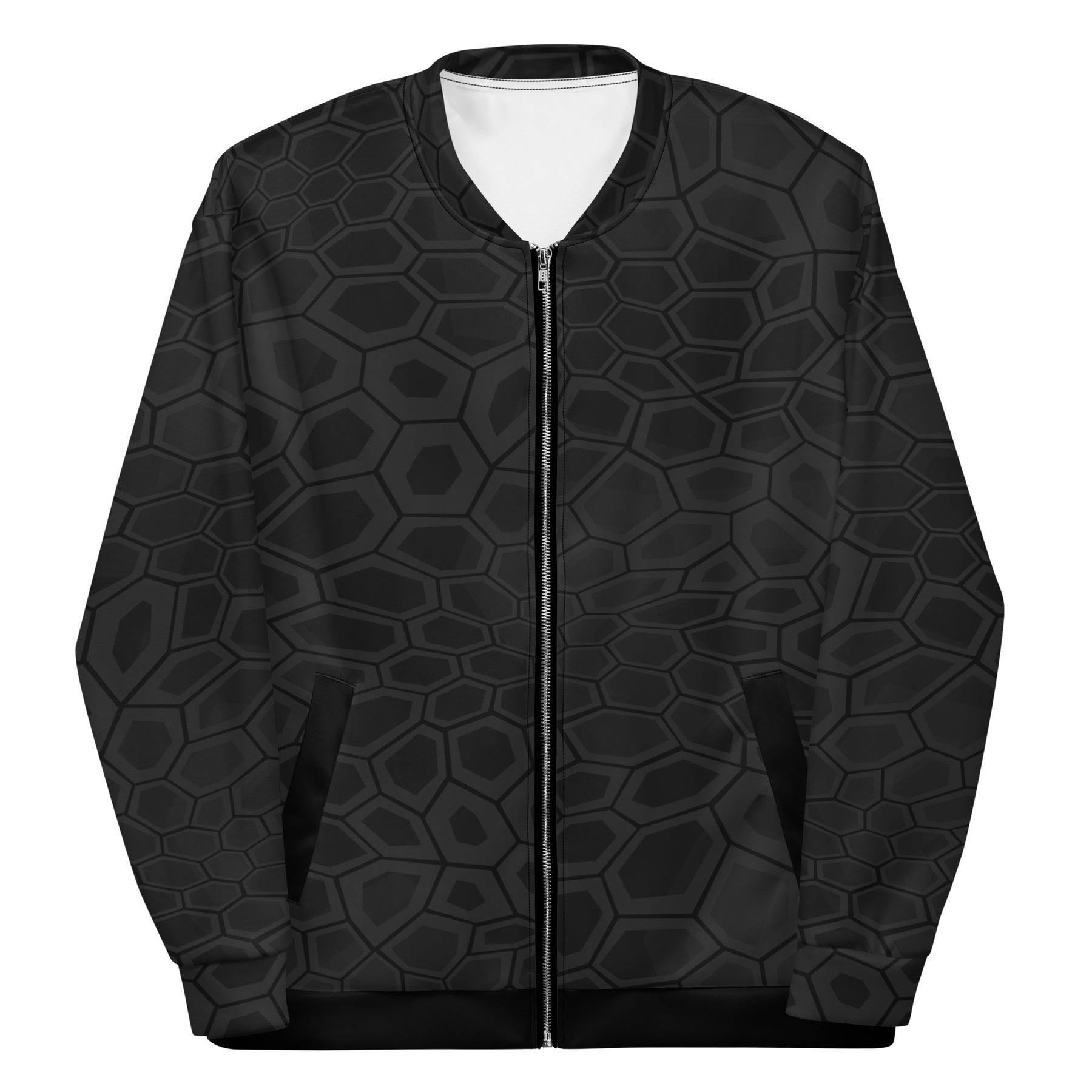 Black Kryptography Unisex Bomber Jacket