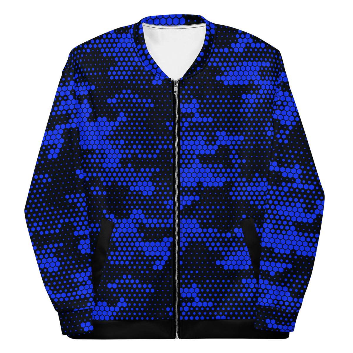 Blue Fabian Camo Unisex Bomber Jacket