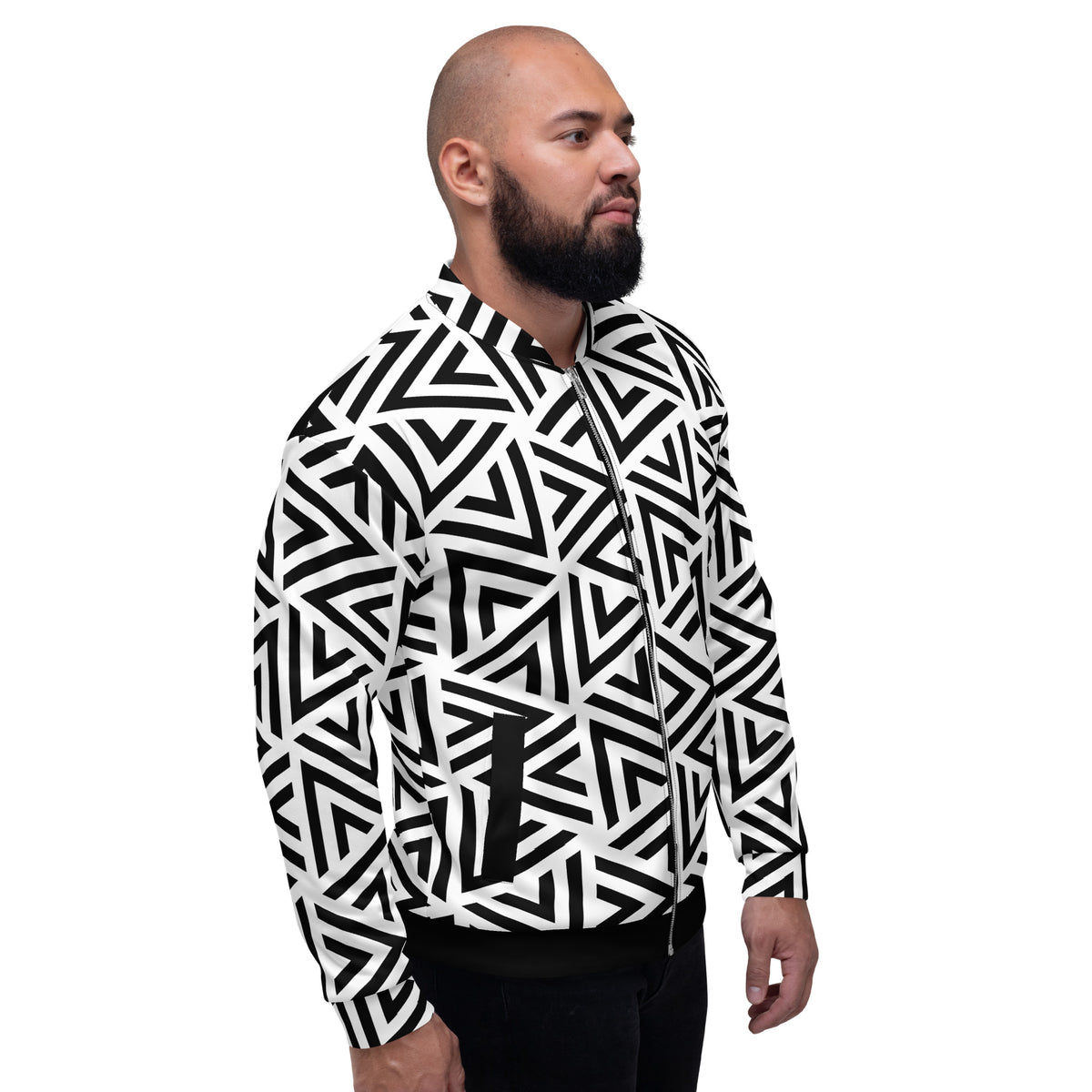 White Modern Teepee Unisex Bomber Jacket