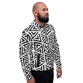 White Modern Teepee Unisex Bomber Jacket