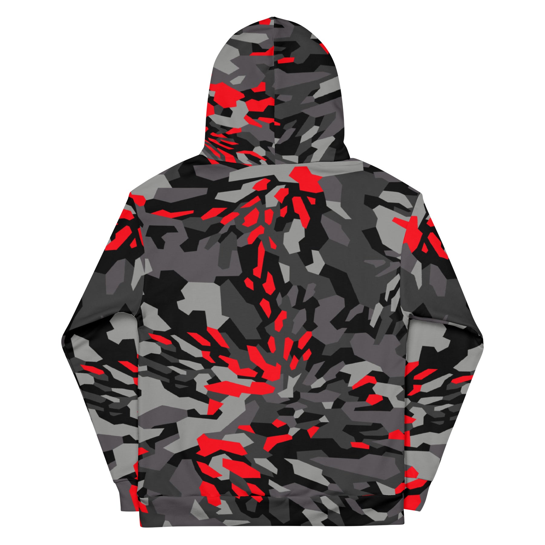 Blood Red Fracture Camo Unisex Hoodie