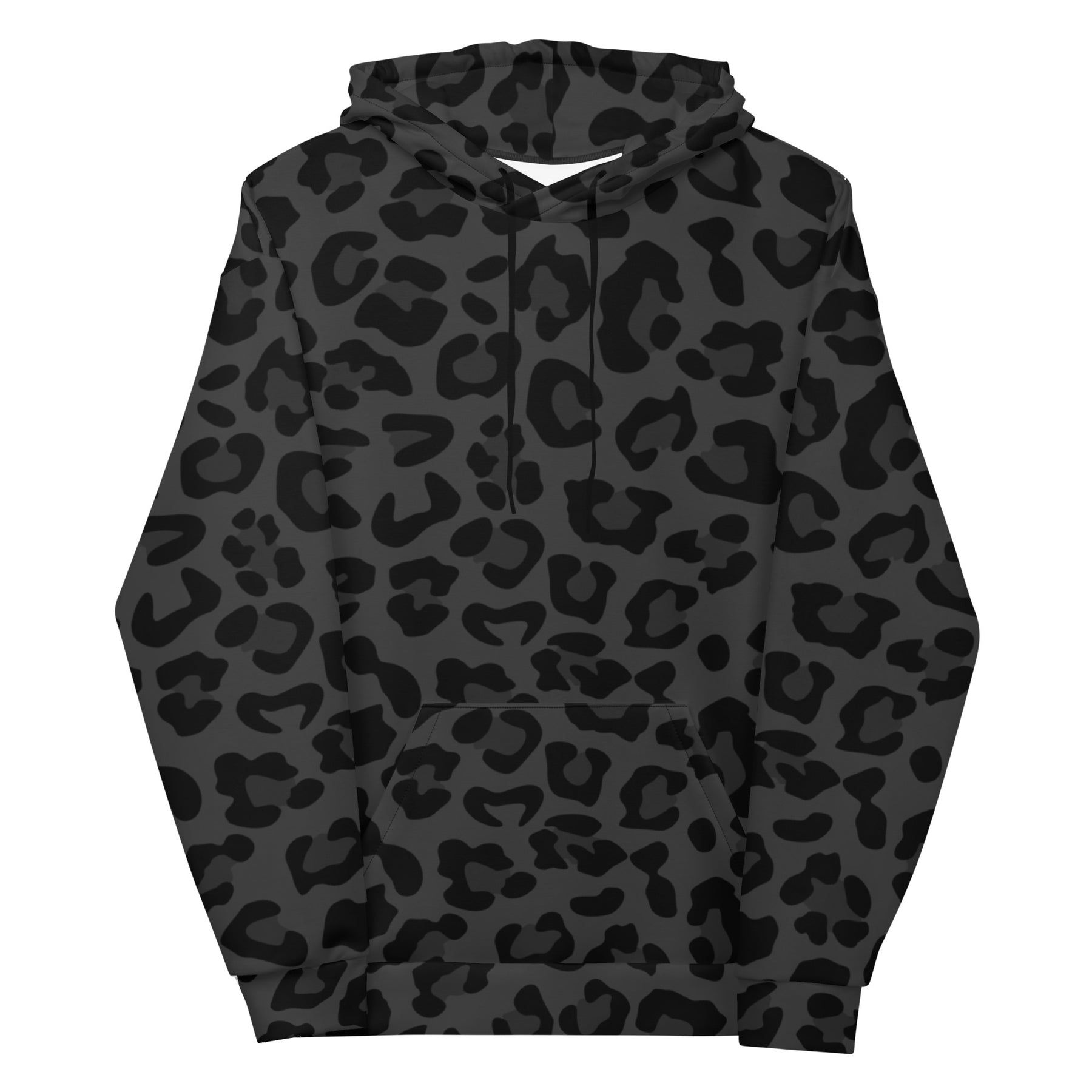 Grey Classic Leopard Unisex Hoodie