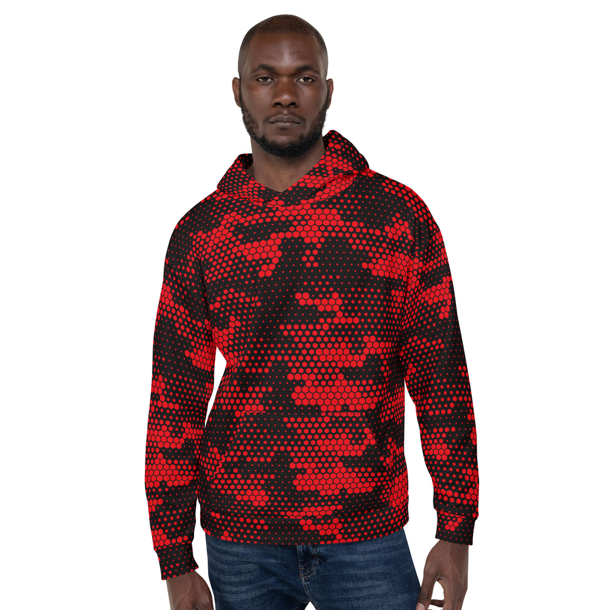 Blood Red Fabian Camo Unisex Hoodie