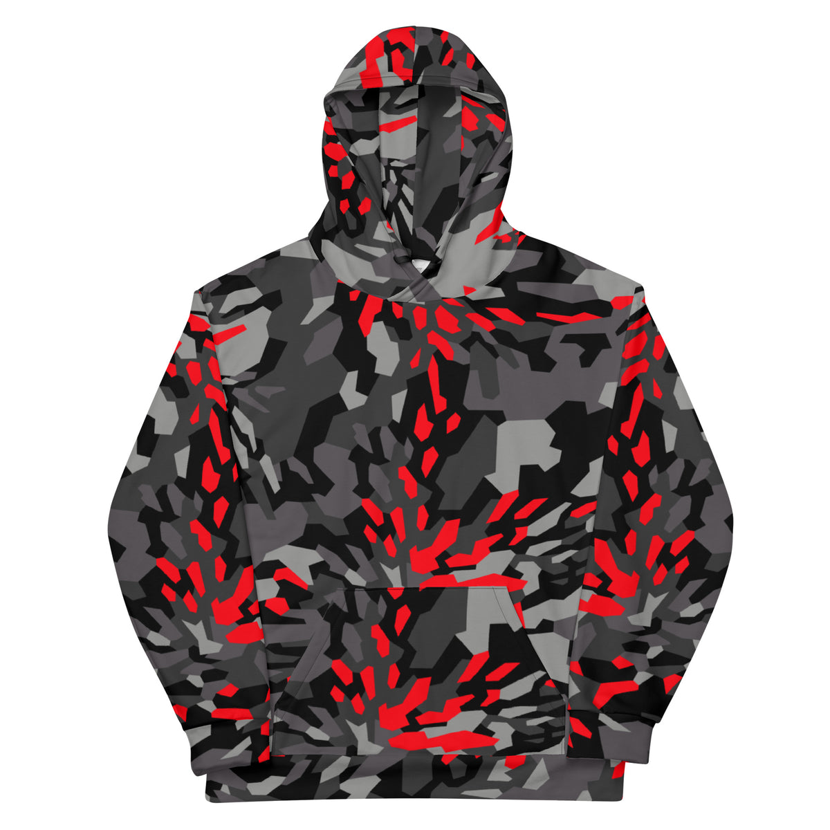 Blood Red Fracture Camo Unisex Hoodie