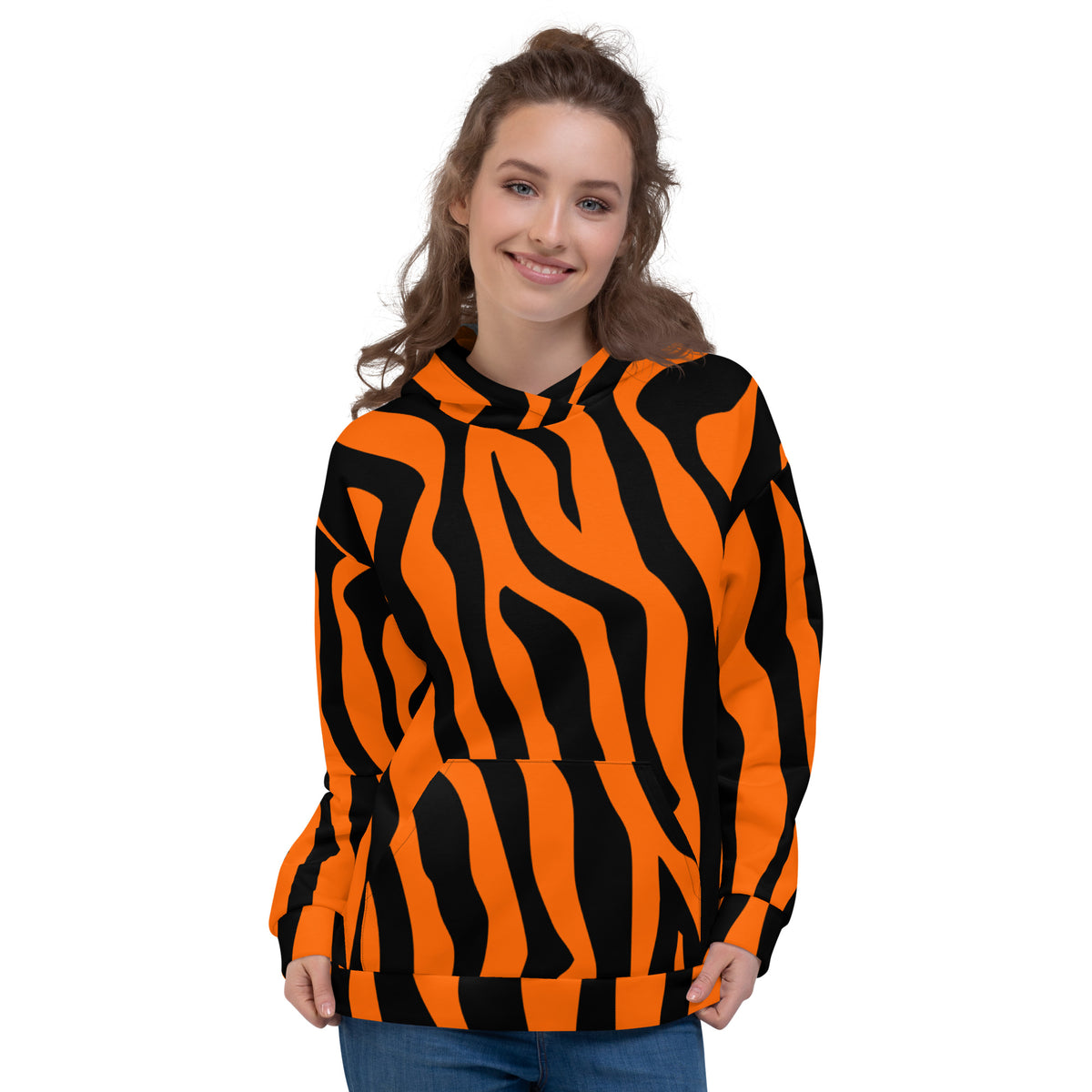 Tiger Stripes Orange Unisex Hoodie