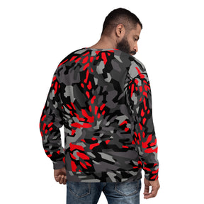 Blood Red Fracture Camo Unisex Sweatshirt