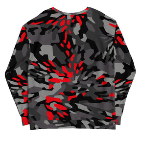 Blood Red Fracture Camo Unisex Sweatshirt