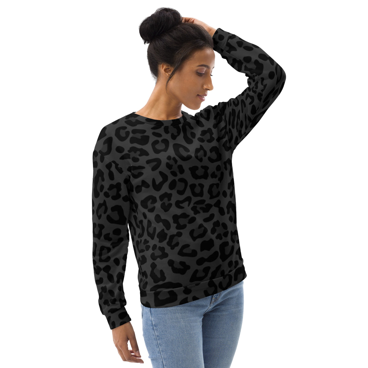 Grey Classic Leopard Unisex Sweatshirt