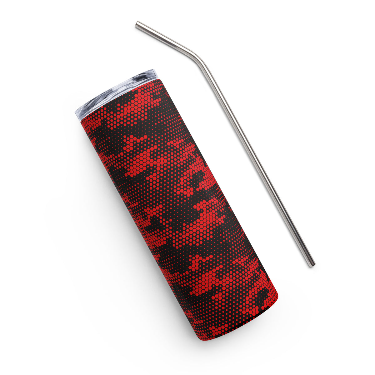 Blood Red Fabian Camo Stainless Steel Tumbler