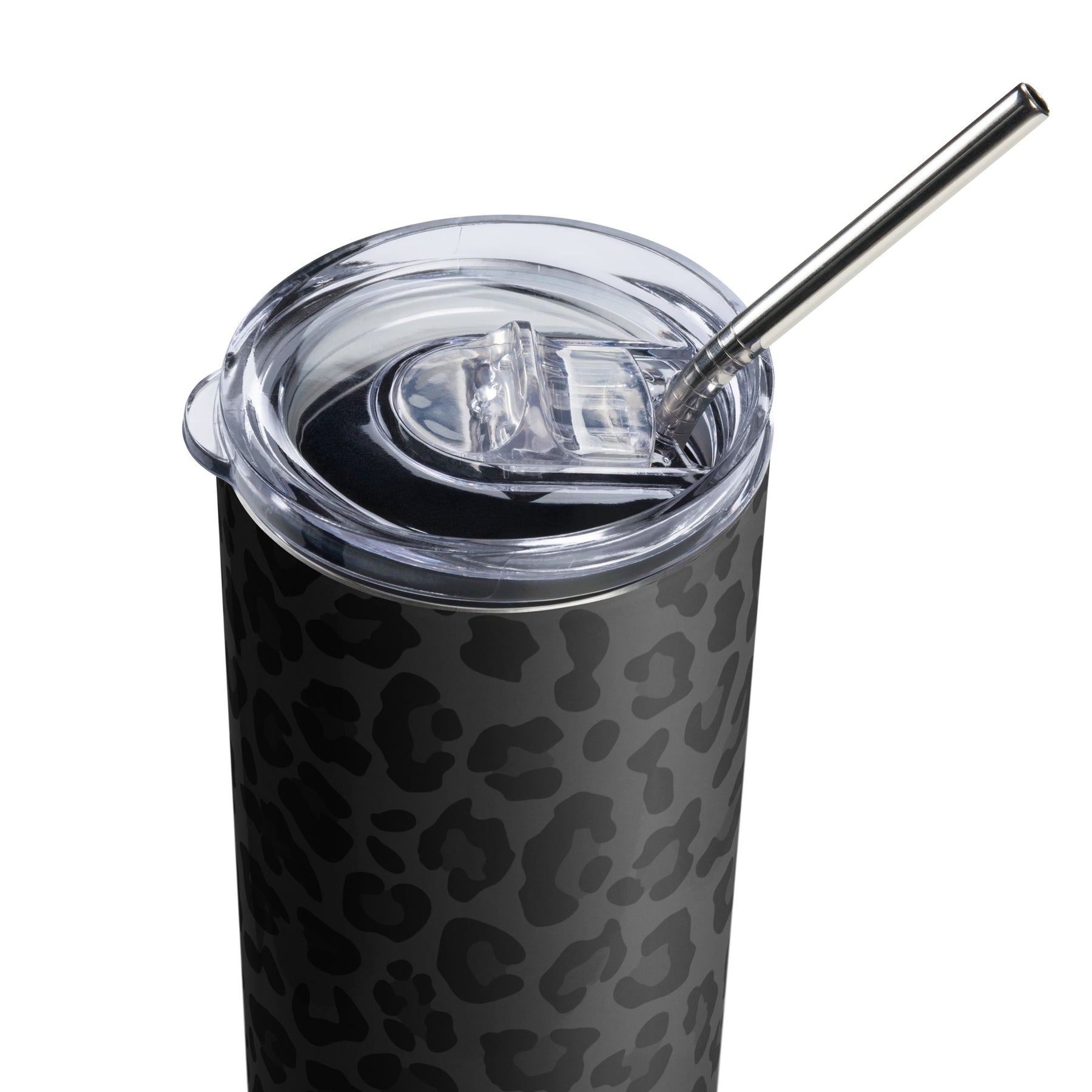 Grey Classic Leopard Stainless steel tumbler