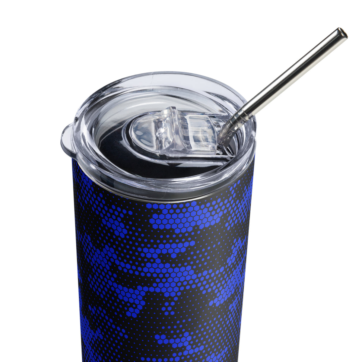 Blue Fabian Camo Stainless Steel Tumbler